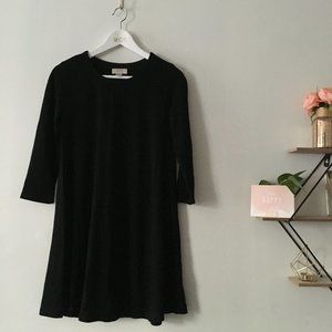 LOFT | outlet black swing dress petite xs